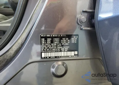 2022 Honda Hr-V Ex z USA, uszkodzony, nr VIN 3CZRU6H58NM764384